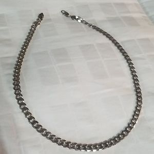 NWOT Macy's Mens 22" 63 Gram Silver Curb Chain 7.8MM